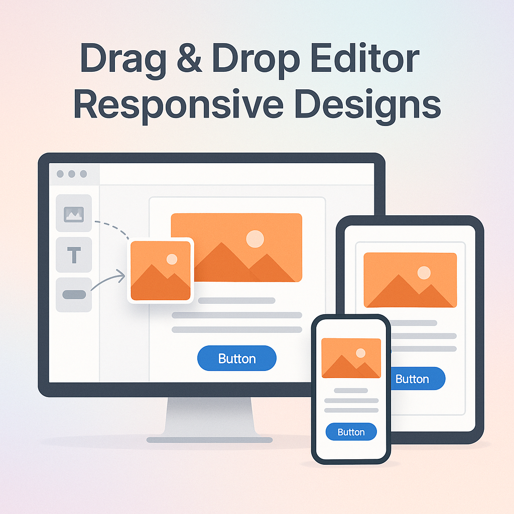 Drag & Drop Editor, Responsive Email Designs